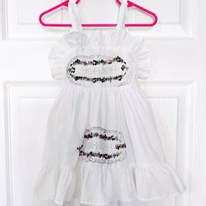 Floral embroidered dress